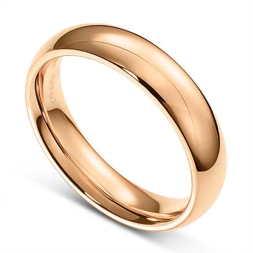 Rose Gold Plain Band Ring Jewelry Retouching